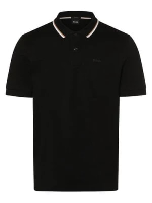Zdjęcie produktu BOSS Męska koszulka polo Mężczyźni Bawełna czarny jednolity,