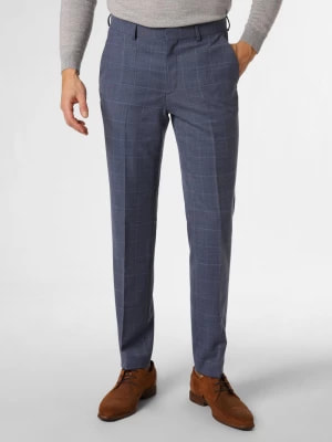 Zdjęcie produktu BOSS Męskie spodnie od garnituru modułowego Mężczyźni Regular Fit Wełna niebieski w kratkę,