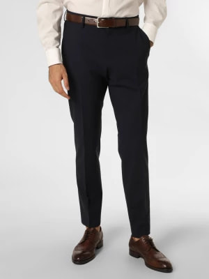 Zdjęcie produktu BOSS Męskie spodnie od garnituru modułowego Mężczyźni Slim Fit wełna ze strzyży niebieski jednolity,