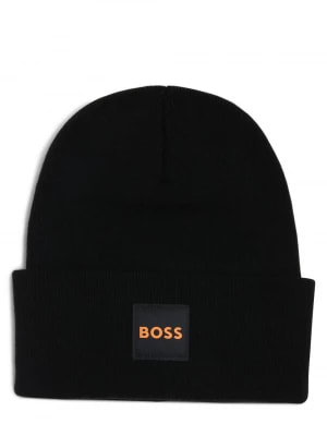 Zdjęcie produktu BOSS Orange Czapka męska Mężczyźni Sztuczne włókno czarny jednolity,