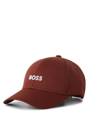 Zdjęcie produktu BOSS Orange Męska czapka z daszkiem Mężczyźni Bawełna brązowy|czerwony jednolity,