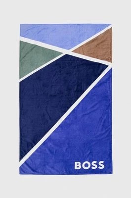 Zdjęcie produktu BOSS ręcznik bawełniany kolor niebieski