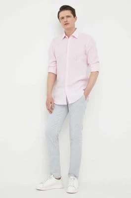 Zdjęcie produktu BOSS spodnie BOSS ORANGE męskie kolor szary w fasonie chinos 50470813