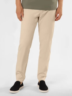 Zdjęcie produktu BOSS Spodnie Mężczyźni beżowy wypukły wzór tkaniny,