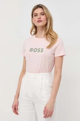 Zdjęcie produktu BOSS t-shirt bawełniany kolor różowy 50468356