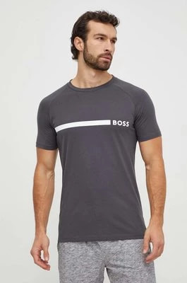 Zdjęcie produktu BOSS t-shirt bawełniany męski kolor szary z nadrukiem