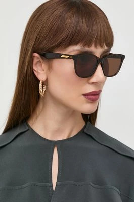 Zdjęcie produktu Bottega Veneta okulary przeciwsłoneczne damskie kolor brązowy
