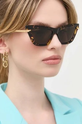 Zdjęcie produktu Bottega Veneta okulary przeciwsłoneczne damskie kolor szary