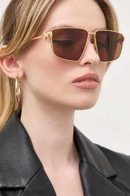 Zdjęcie produktu Bottega Veneta okulary przeciwsłoneczne damskie kolor złoty
