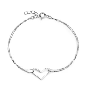 Zdjęcie produktu Bransoletka srebrna - Hearts Hearts - Biżuteria YES