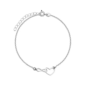 Zdjęcie produktu Bransoletka srebrna - nieskończoność - Hearts Hearts - Biżuteria YES