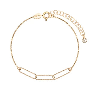 Zdjęcie produktu Bransoletka srebrna pozłacana - Chains Chains - Biżuteria YES