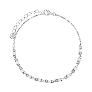 Zdjęcie produktu Bransoletka tenisowa srebrna z perłami i cyrkoniami - Pearls of Sky Pearls of Sky - Biżuteria YES