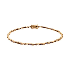Zdjęcie produktu Bransoletka tenisowa złota z diamentami i szafirami - Kolekcja Wiktoriańska Wiktoriańska - Biżuteria YES