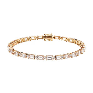 Zdjęcie produktu Bransoletka tenisowa złota z topazami i diamentami - Daylight Daylight - Biżuteria YES