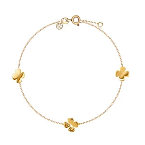 Zdjęcie produktu Bransoletka złota - kwiaty - Flora Flora - Biżuteria YES