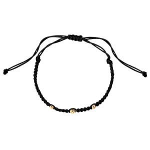 Zdjęcie produktu Bransoletka złota na sznurku - kulki - Hippie Hippie - Biżuteria YES