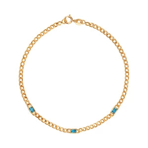 Zdjęcie produktu Bransoletka złota z cyrkoniami - Chains Chains - Biżuteria YES