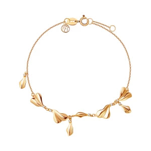 Zdjęcie produktu Bransoletka złota z cyrkoniami - kwiaty - Femini Femini - Biżuteria YES