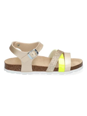 Zdjęcie produktu Braqeez Skórzane sandały w kolorze złoto-żółtym rozmiar: 31
