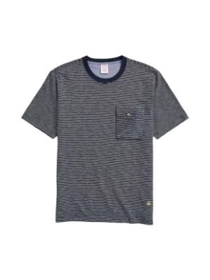 Zdjęcie produktu Brooks Brothers, T-shirt kieszonkowy w paski Blue, male,