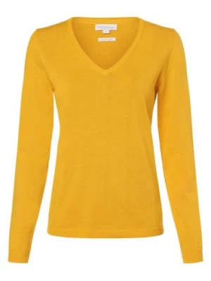 Zdjęcie produktu brookshire Sweter damski Kobiety Bawełna żółty jednolity,