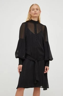 Zdjęcie produktu Bruuns Bazaar sukienka kolor czarny mini prosta