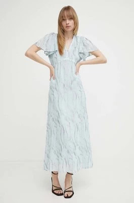 Zdjęcie produktu Bruuns Bazaar sukienka OdiaBBMajly dress kolor niebieski maxi rozkloszowana BBW3951