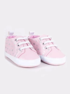 Zdjęcie produktu Buciki, tenisówki niemowlęce różowe w gwiazdki Yoclub