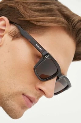 Zdjęcie produktu Burberry okulary przeciwsłoneczne męskie kolor brązowy