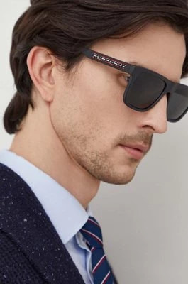 Zdjęcie produktu Burberry okulary przeciwsłoneczne męskie kolor szary