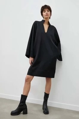 Zdjęcie produktu By Malene Birger sukienka wełniana kolor czarny mini oversize
