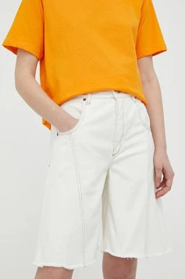 Zdjęcie produktu By Malene Birger szorty jeansowe Mavou damskie kolor biały gładkie high waist