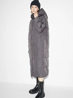 Zdjęcie produktu C&A CLOCKHOUSE-pikowany płaszcz z kapturem, Szary, Rozmiar: 36