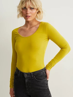 Zdjęcie produktu C&A Koszulka z długim rękawem z linii basic, żółty, Rozmiar: L