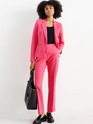 Zdjęcie produktu C&A Spodnie biznesowe-średni stan-straight fit, Różowy, Rozmiar: 40
