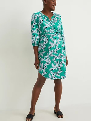 Zdjęcie produktu C&A Sukienka koszulowa do karmienia piersią-wzorzysta, Zielony, Rozmiar: 36