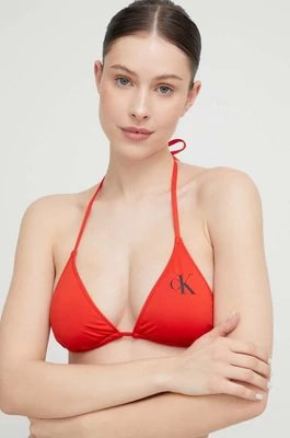 Zdjęcie produktu Calvin Klein biustonosz kąpielowy kolor czerwony lekko usztywniona miseczka
