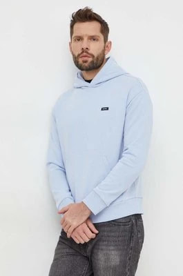 Zdjęcie produktu Calvin Klein bluza bawełniana męska kolor niebieski z kapturem