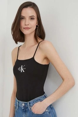 Zdjęcie produktu Calvin Klein Jeans body damskie kolor czarny