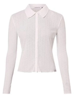 Zdjęcie produktu Calvin Klein Jeans Damska kurtka koszulowa Kobiety biały wypukły wzór tkaniny,