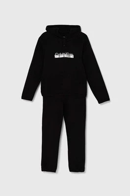 Zdjęcie produktu Calvin Klein Jeans dres bawełniany dziecięcy kolor czarny