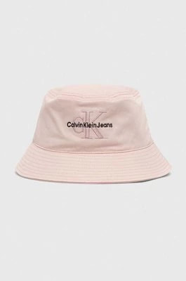 Zdjęcie produktu Calvin Klein Jeans kapelusz bawełniany kolor różowy bawełniany