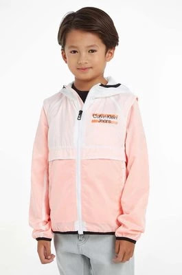 Zdjęcie produktu Calvin Klein Jeans kurtka dziecięca kolor pomarańczowy
