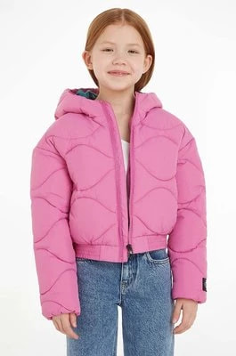 Zdjęcie produktu Calvin Klein Jeans kurtka dziecięca kolor różowy