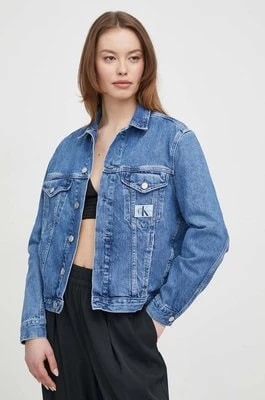 Zdjęcie produktu Calvin Klein Jeans kurtka jeansowa damska kolor niebieski przejściowa