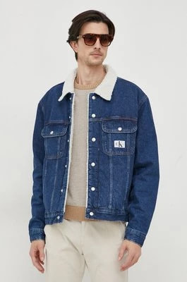 Zdjęcie produktu Calvin Klein Jeans kurtka jeansowa męska kolor niebieski przejściowa oversize