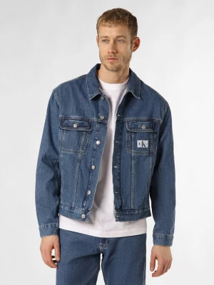 Zdjęcie produktu Calvin Klein Jeans Męska kurtka dżinsowa Mężczyźni Bawełna niebieski jednolity,