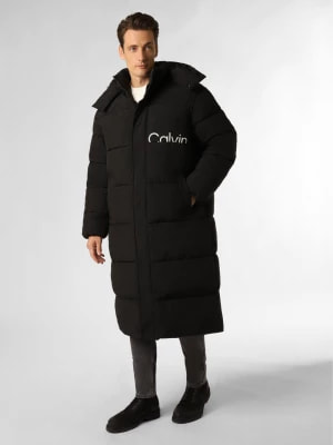 Zdjęcie produktu Calvin Klein Jeans Męski płaszcz pikowany Mężczyźni Sztuczne włókno czarny jednolity,