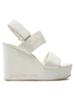 Zdjęcie produktu Calvin Klein Jeans Sandały Wedge Sandal Webbing In Mr YW0YW01360 Biały